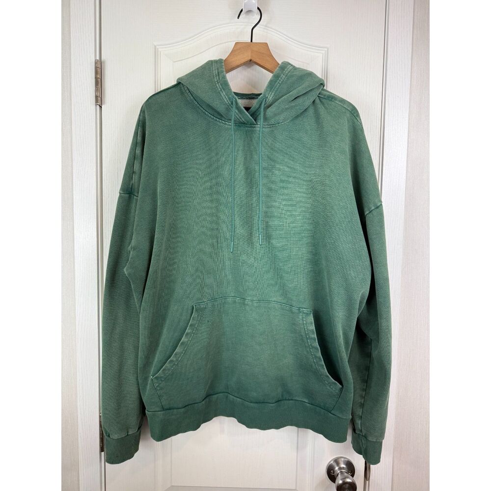 Original Use Men’s XL Green Washed Pullover Hoodie Oversized Drop Shoulder